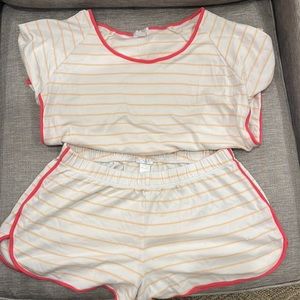 Lake pajamas, striped women’s shorts set- M top and M bottom